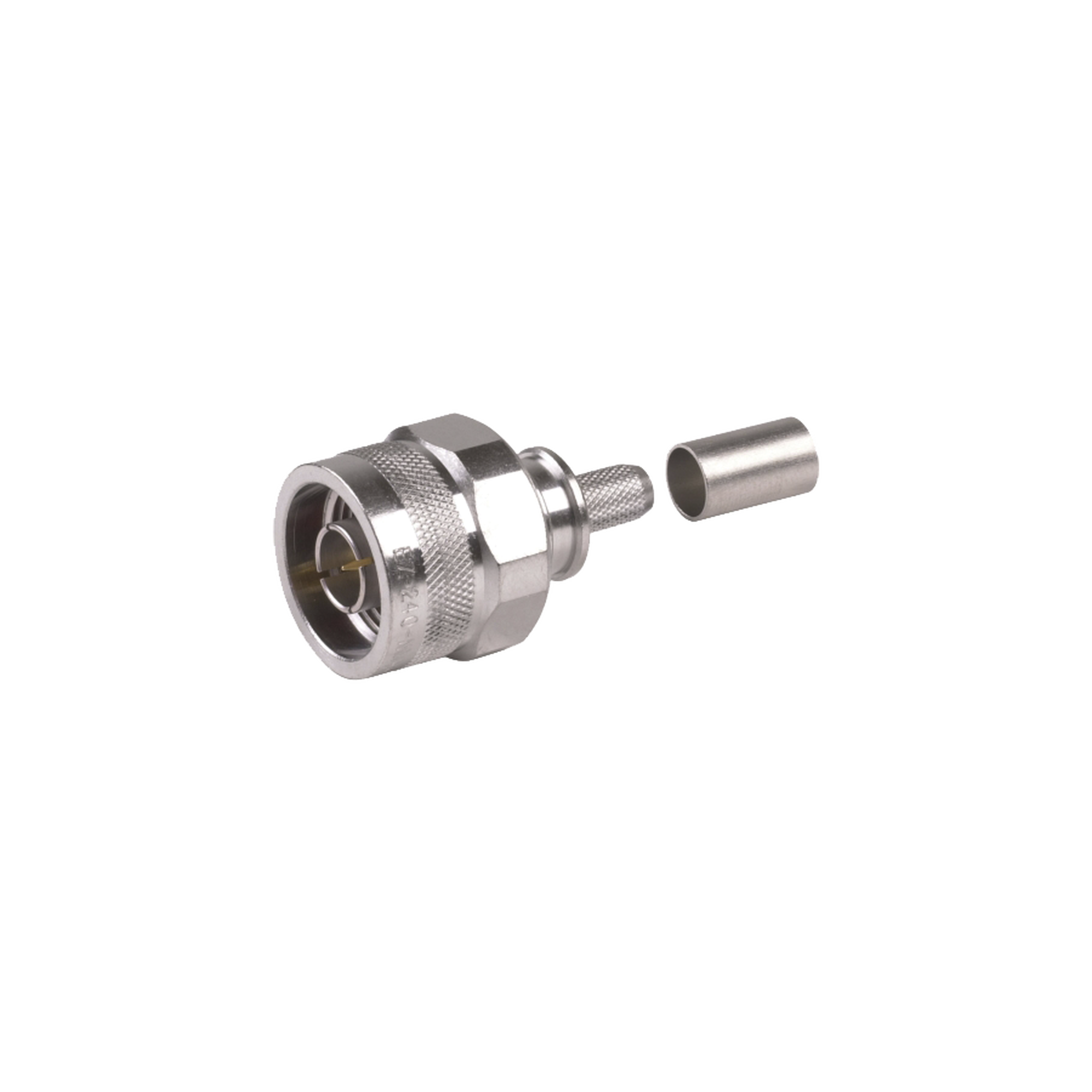 Conector N Macho Plegable con Pin Cautivo para cables RG8X, LMR240, 9258.