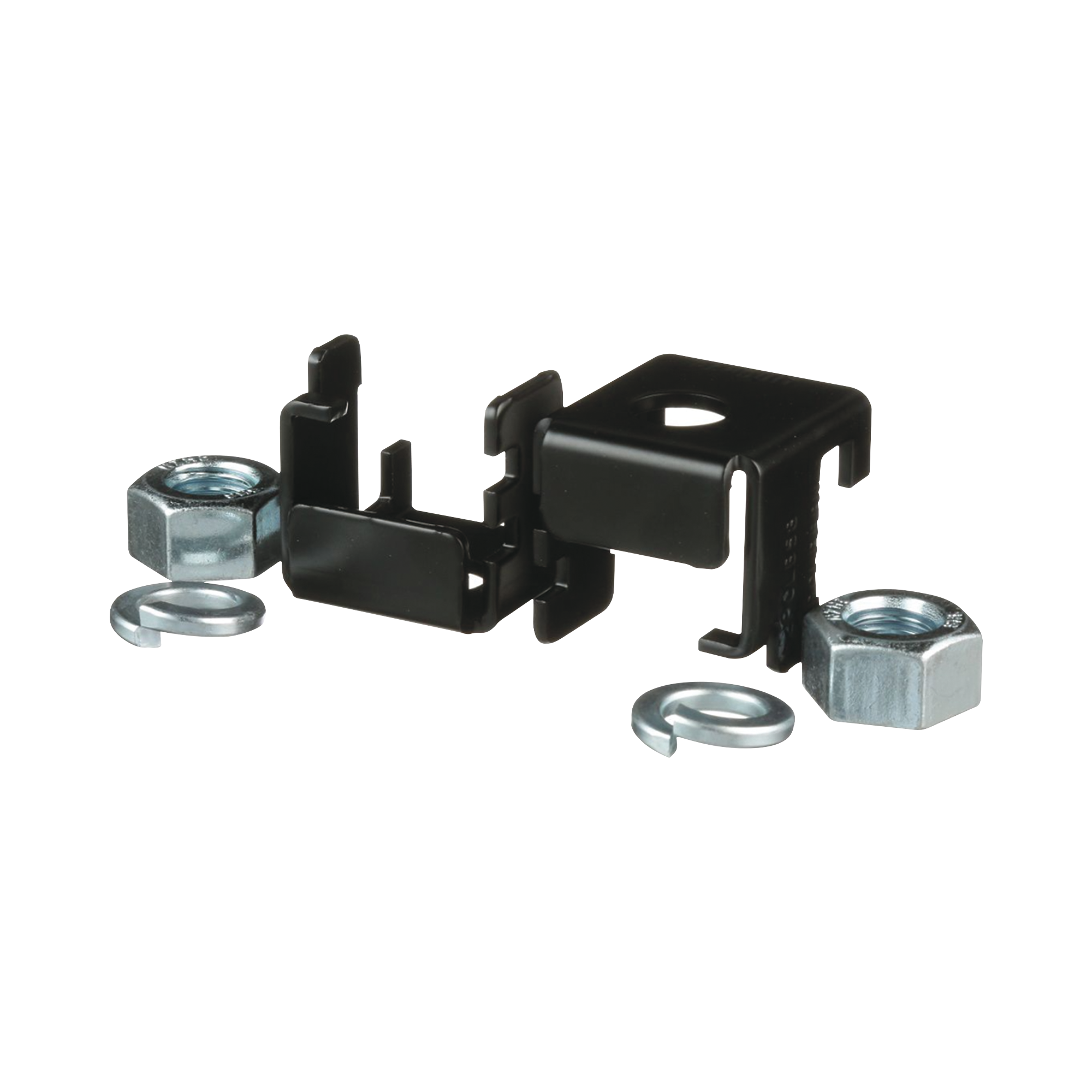 Soporte para Montaje en Charola Tipo Escalerilla, Compatible con Rieles de 9.5 x 38.1 mm o 9.5 x 50.8 mm, Uso Con Varilla Roscada de 5/8", Color Negro