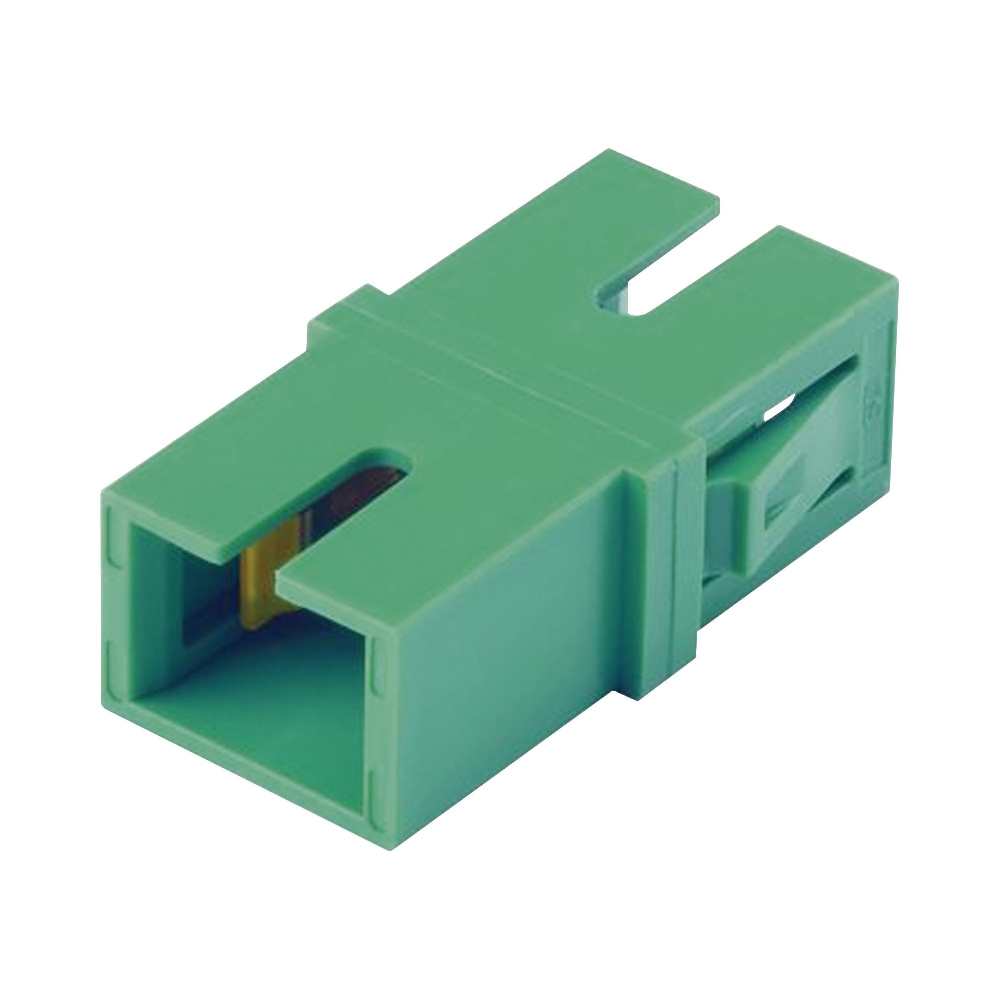 Módulo Acoplador SC/APC Simplex, Para Fibra Monomodo, Color Verde