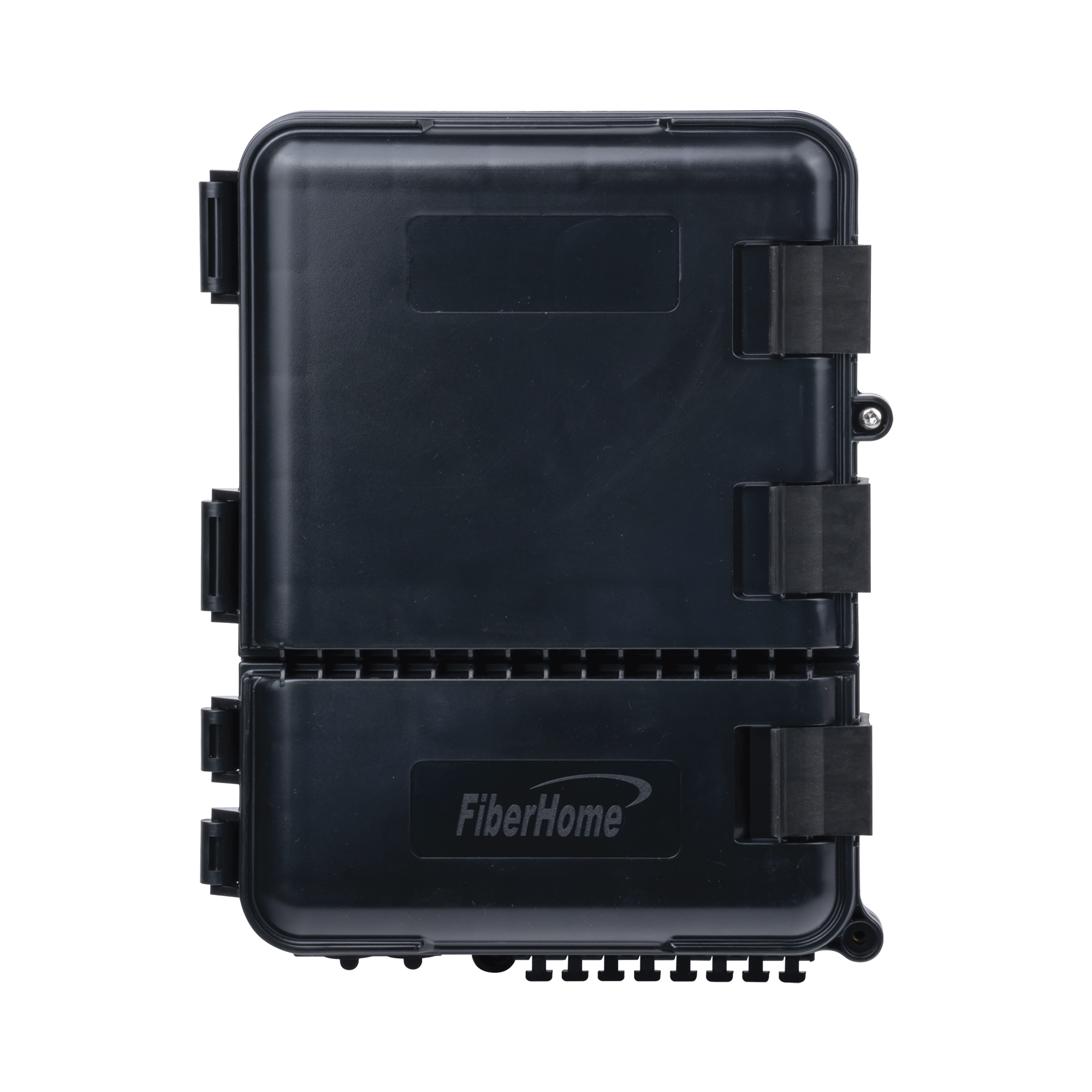 Caja de Distribución de Fibra Óptica para 24 Empalmes, con 8 acopladores SC/APC simplex, Exterior IP55, Color Negro