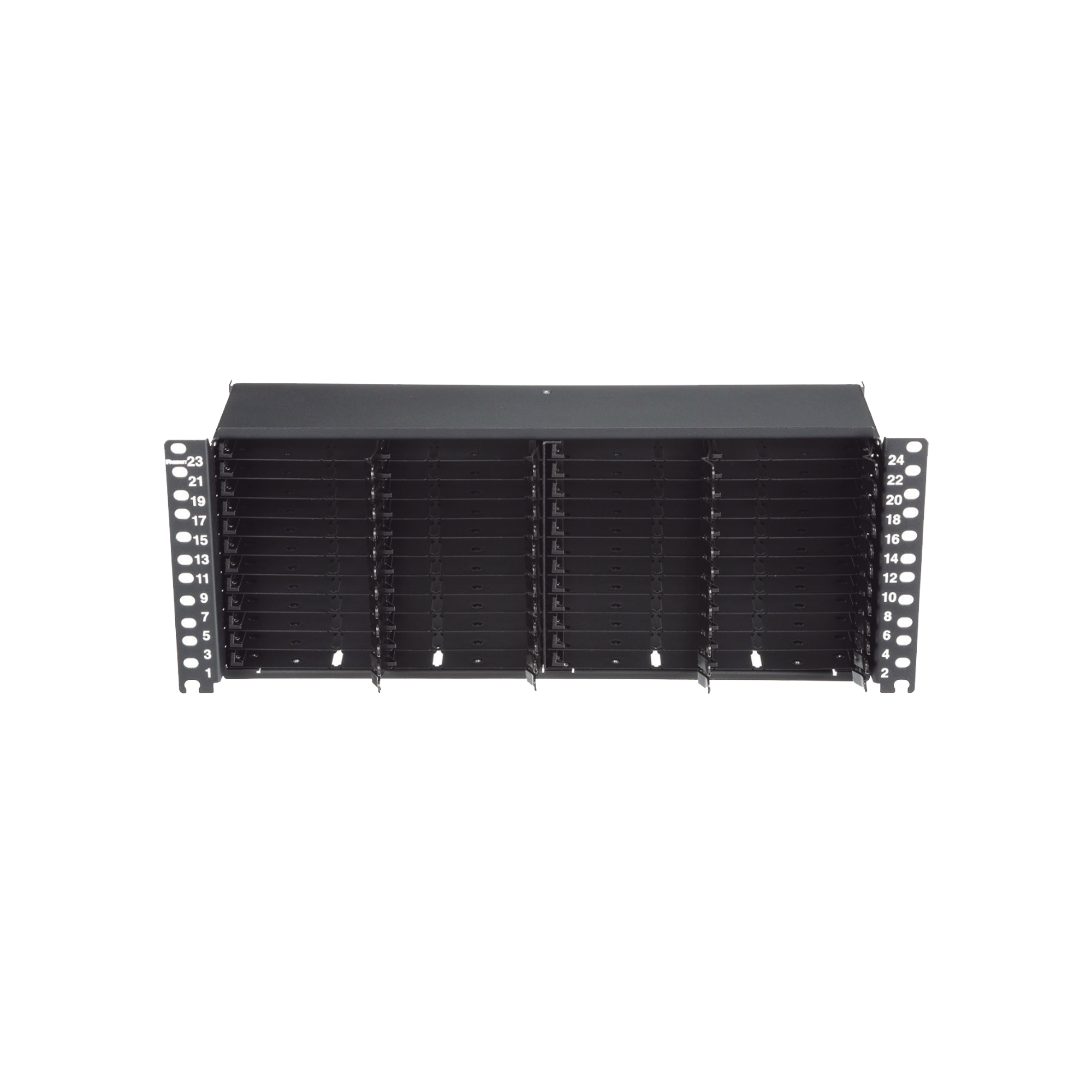 Panel de Distribución de Fibra Óptica, Acepta 12 Cassettes HD Flex™ y 144 Fibras por UR, 4UR