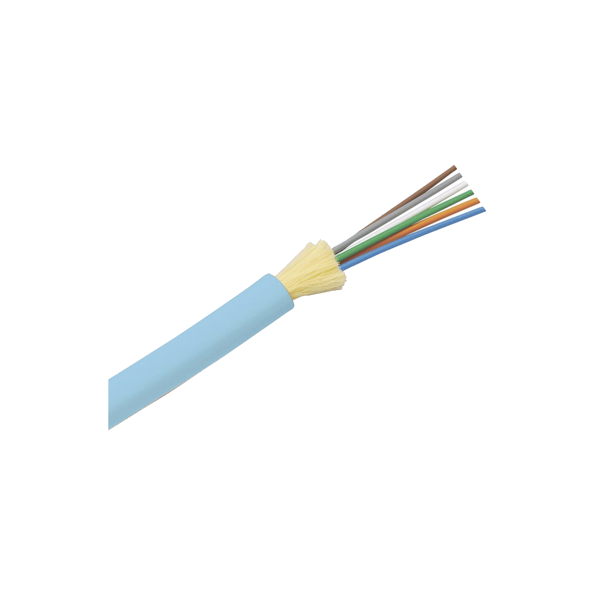 Cable de Fibra Óptica de 6 hilos, Multimodo OM4 50/125 Optimizada, Interior, Tight Buffer 900um, No Conductiva (Dieléctrica), LSZH, Precio Por Metro