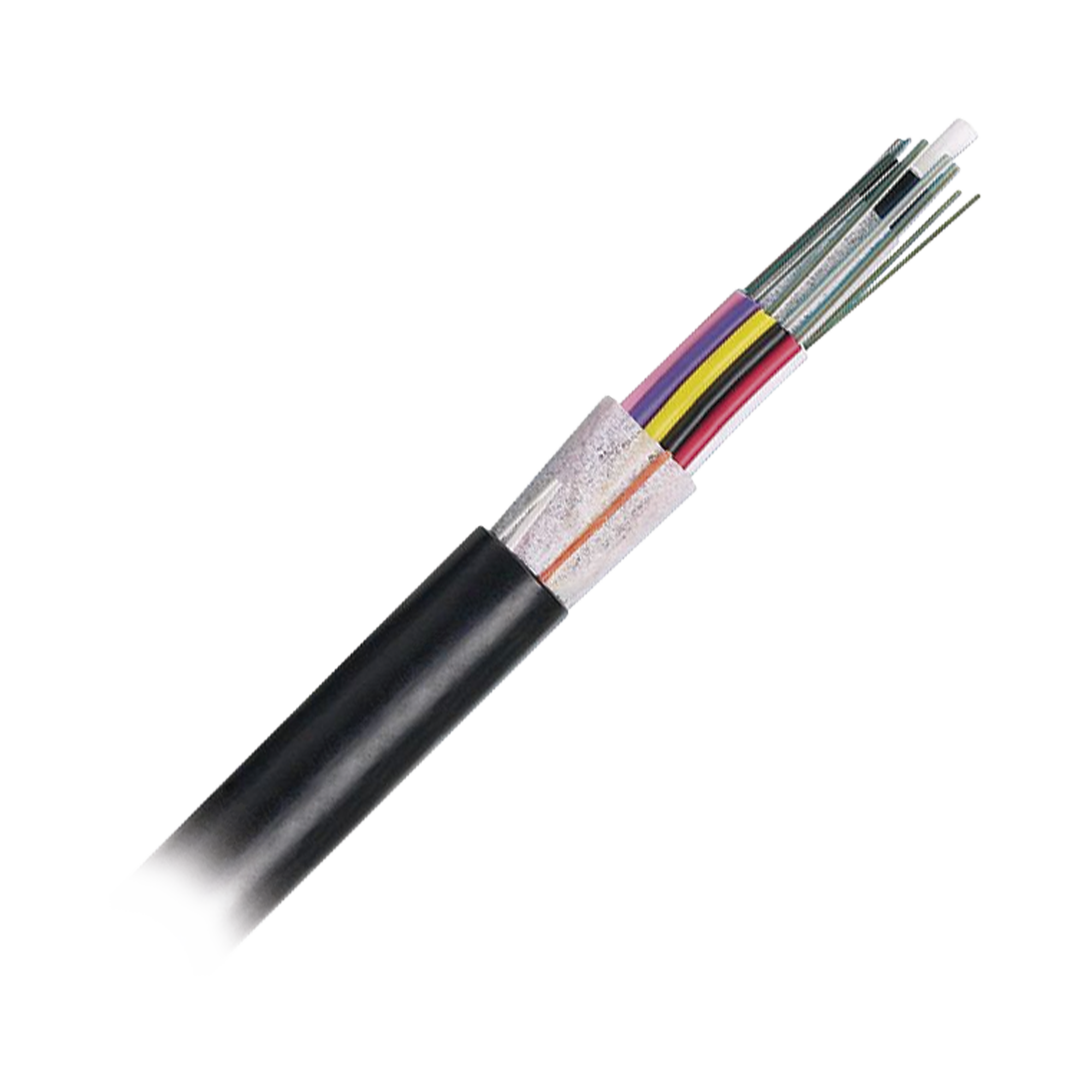 Cable de Fibra Óptica 6 hilos, OSP (Planta Externa), No Armada (Dieléctrica), MDPE (Polietileno de Media densidad), Multimodo OM4 50/125 Optimizada, Precio Por Metro