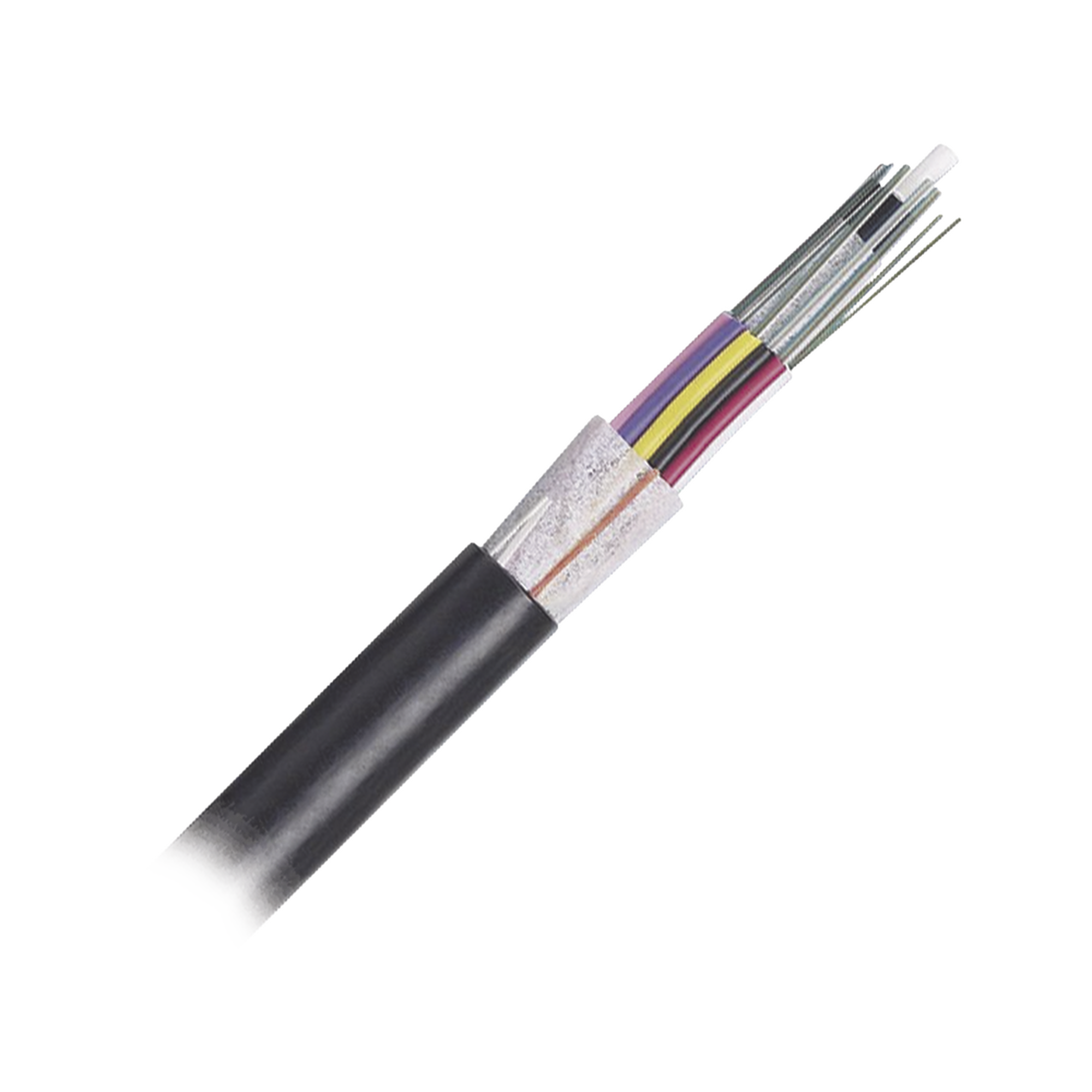 Cable de Fibra Óptica 24 hilos, OSP (Planta Externa), No Armada (Dieléctrica), MDPE (Polietileno de Media densidad), Multimodo OM4 50/125 Optimizada, Precio Por Metro