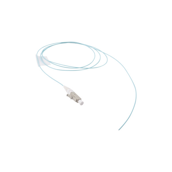 Pigtail de Fibra Óptica LC Simplex, Multimodo OM3 XGLO 50/125, LS0H, Color Aqua, 1 Metro