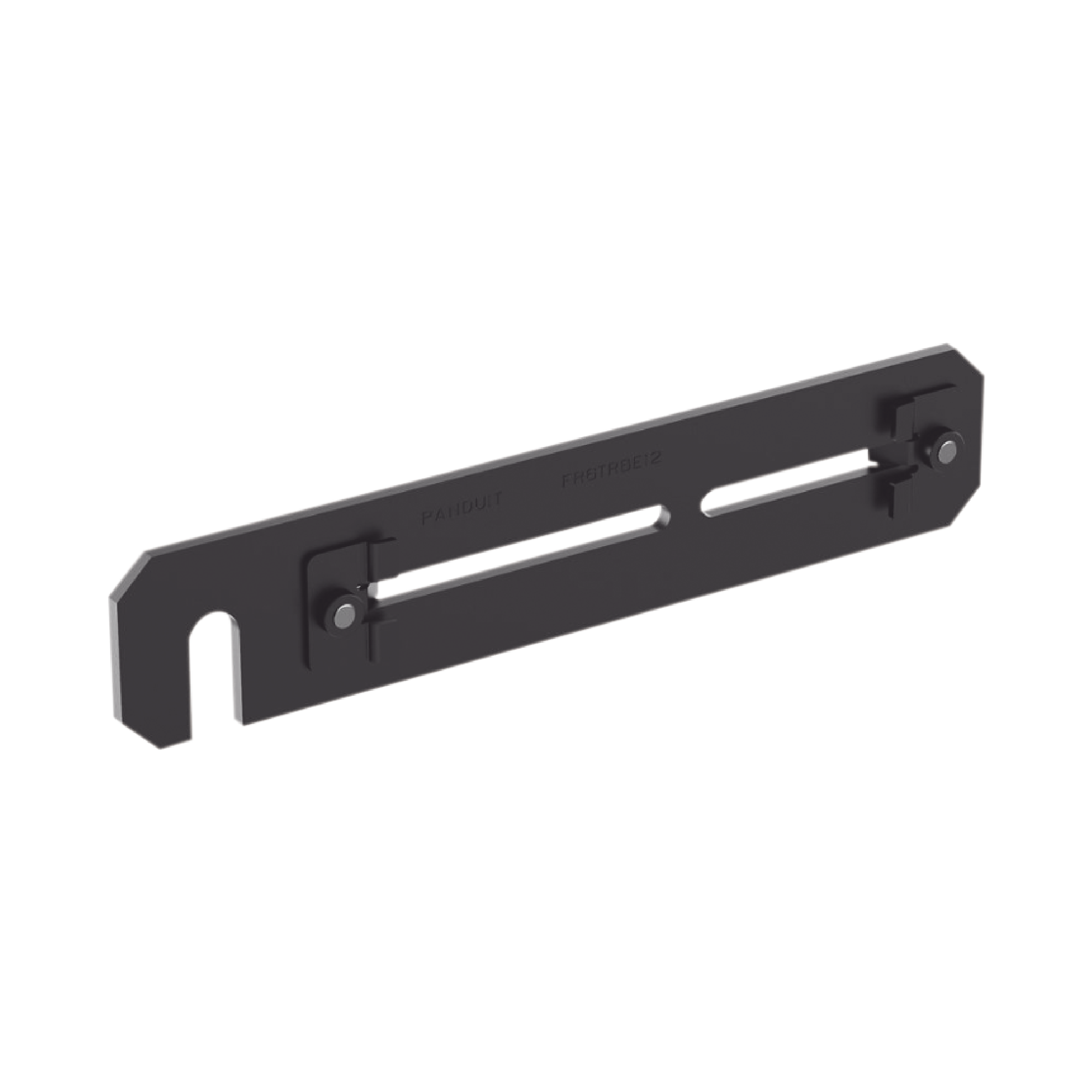Soporte de Montaje a Techo, para Canaletas FiberRunner 4X4 o 6x4, Uso con Varilla Roscada de 1/2", Color Negro
