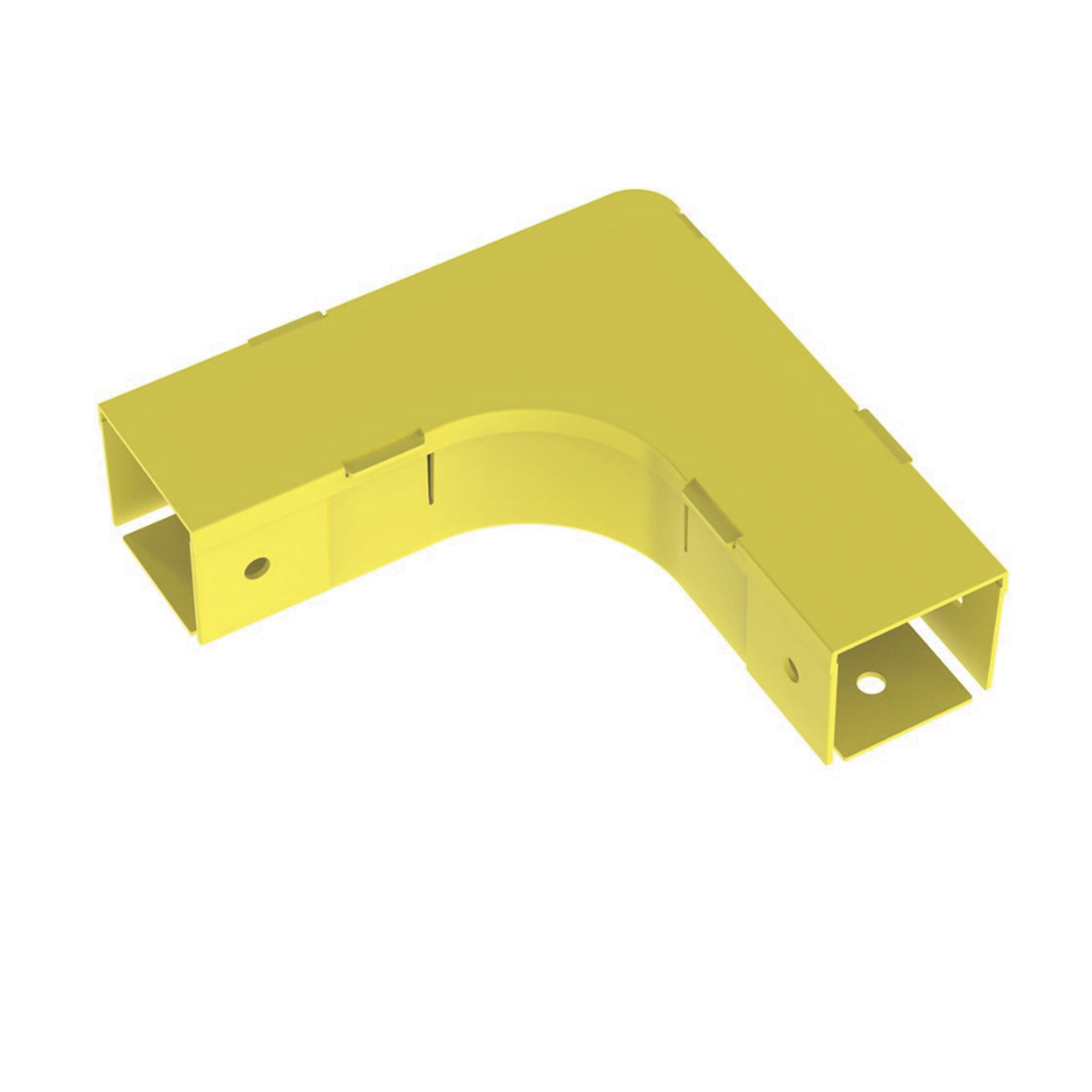 Ángulo Recto a 90¬∫ Horizontal con Tapa, Para Canaletas FiberRunner™ 2X2, Color Amarillo