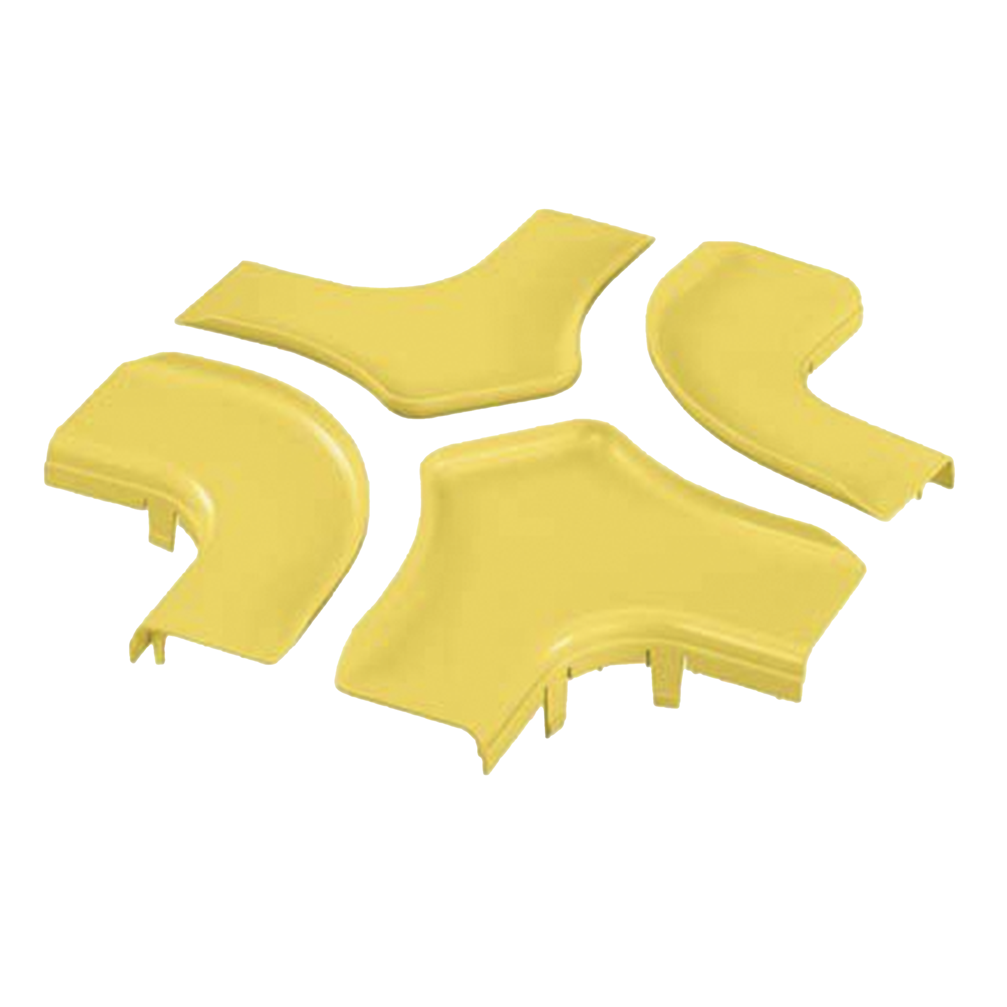 Tapa Para Accesorio de 4 Vías Horizontal FRFWC6X4LYL, Para Canaletas FiberRunner™ 6X4, Color Amarillo