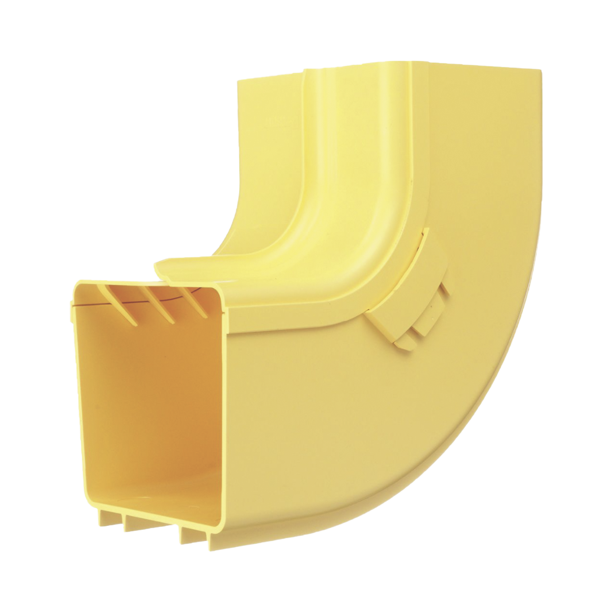 Bajada Vertical Interior de 90¬∫ con Tapa, Para uso con Canaletas 4X4 FiberRunner™, Color Amarillo