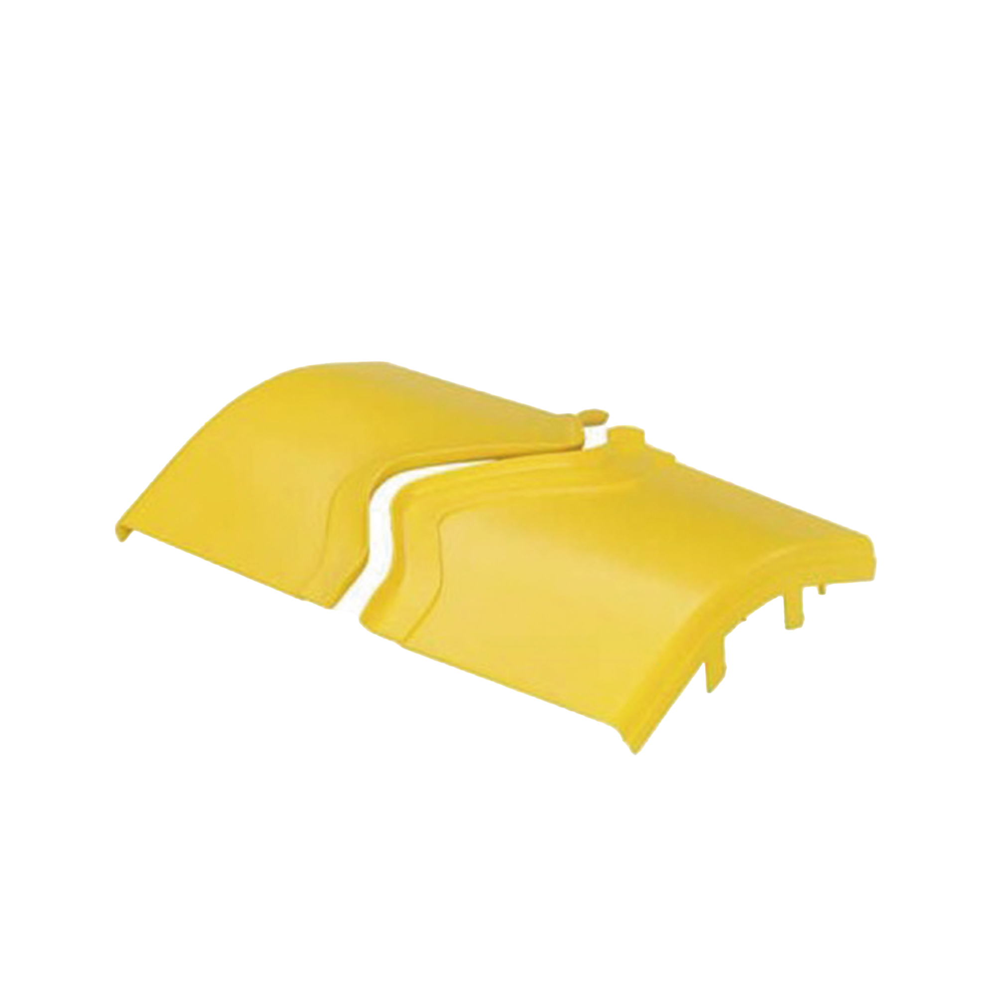 Tapa de Bajada Vertical Exterior de 45¬∫, Para uso con Canaletas 12X4 FiberRunner™, Color Amarillo