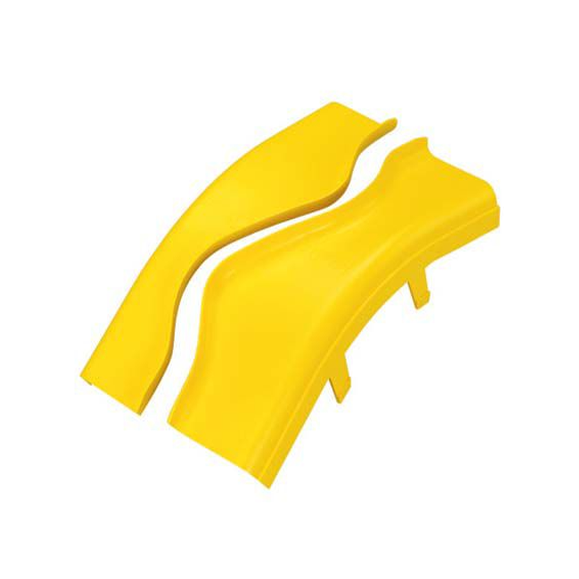Tapa de Bajada Vertical Exterior de 45¬∫, Para uso con Canaletas 4X4 FiberRunner™, Color Amarillo