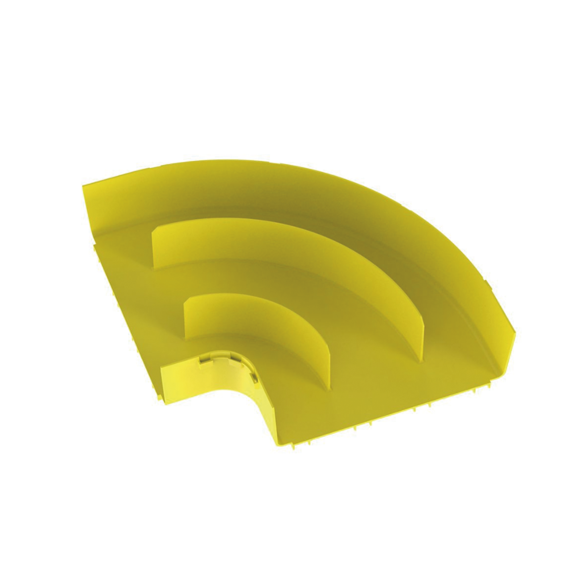 Ángulo Recto a 90¬∫ Horizontal, Para Canaletas FiberRunner™ 12X4, Color Amarillo