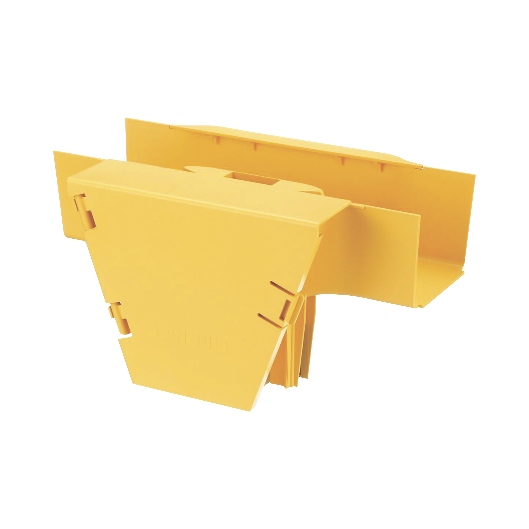 Accesorio en T con Conexión Horizontal y Bajada Vertical a 90¬∫, Para Canaletas FiberRunner™ 4x4, Color Amarillo