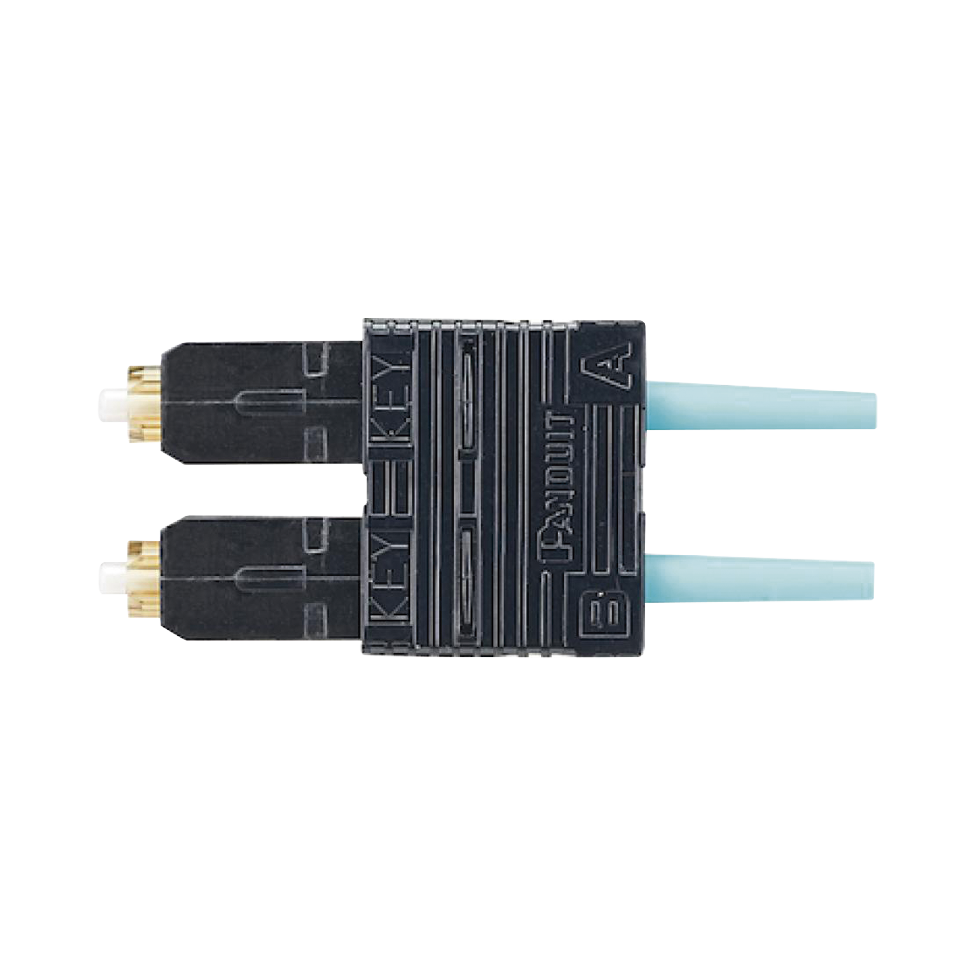 Conector de Fibra Óptica SC Duplex OptiCam, Multimodo 50/125 OM3/OM4, Pre-pulido, Color Aqua