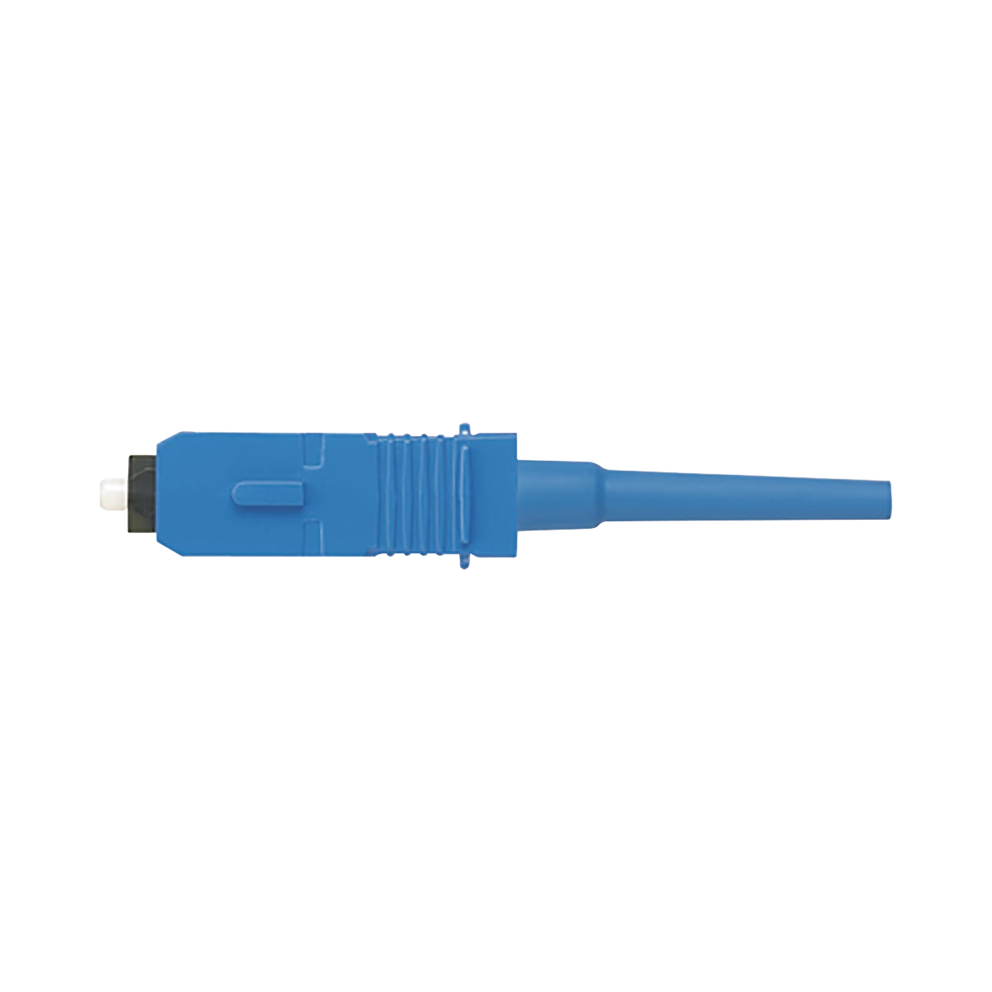 Conector de Fibra Óptica SC Simplex OptiCam, Monomodo 9/125 OS2, Pre-pulido, Color Azul