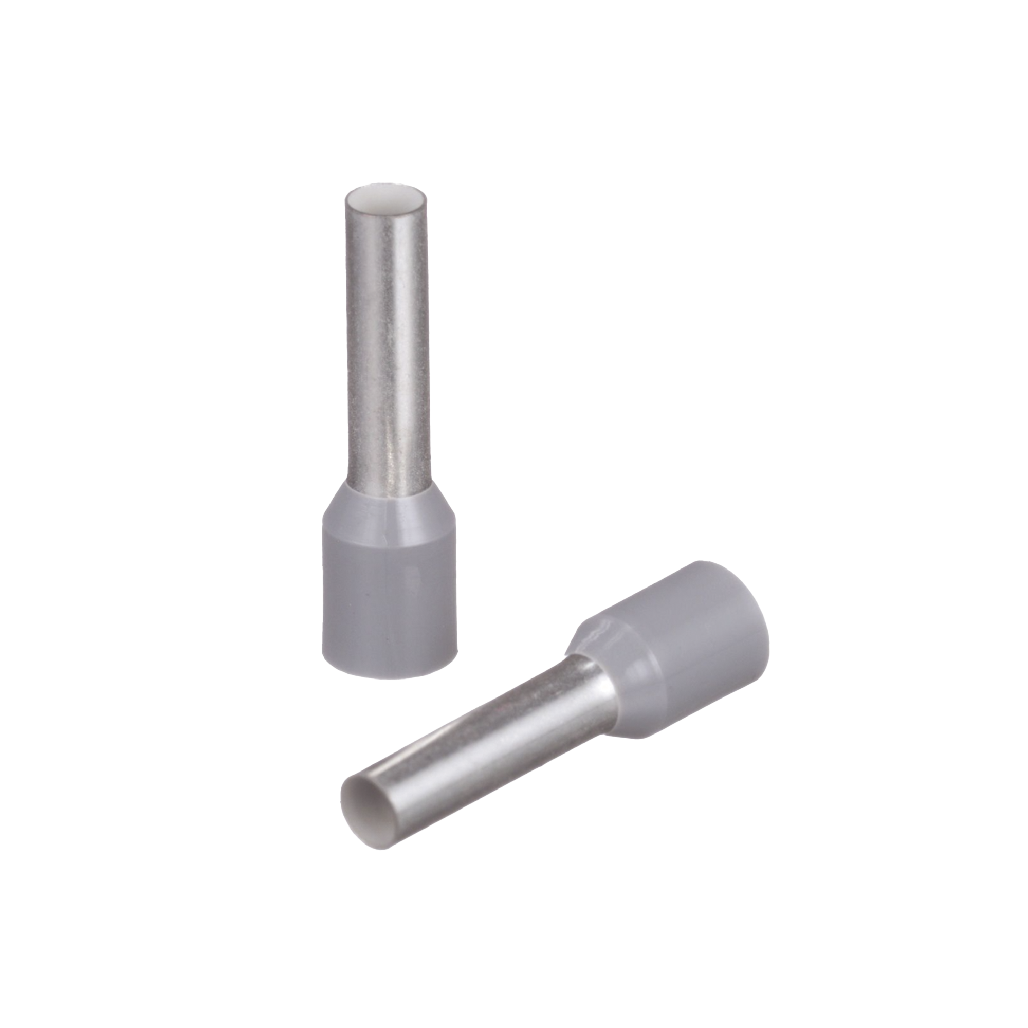 Ferrule Aislado para cabldes 12 AWG, Pin de 12mm de Longitud, Mango Color Gris, Paquete 100Pz