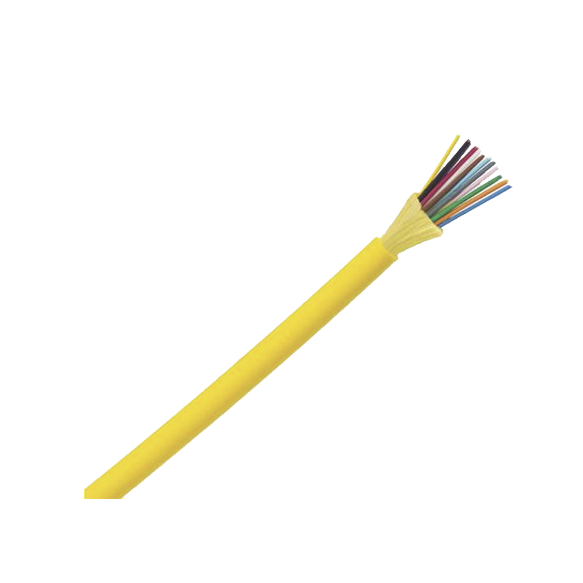 Cable de Fibra Óptica de 12 hilos, Monomodo OS2 9/125, Interior, Tight Buffer 900um, No Conductiva (Dieléctrica), OFNP (Plenum), Precio Por Metro