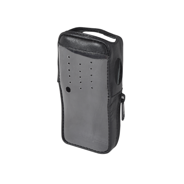 Funda de Piel Reforzada, Versión 2 de Fácil Acceso y Cubierta Frontal de Plástico Transparente para los Radios TK-2000KV2, TK-3000KV2