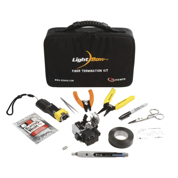Kit de Herramienta "LightBow" para Terminación de Conectores de fibra óptica Pre-pulidos LC/SC, Monomodo o Multimodo