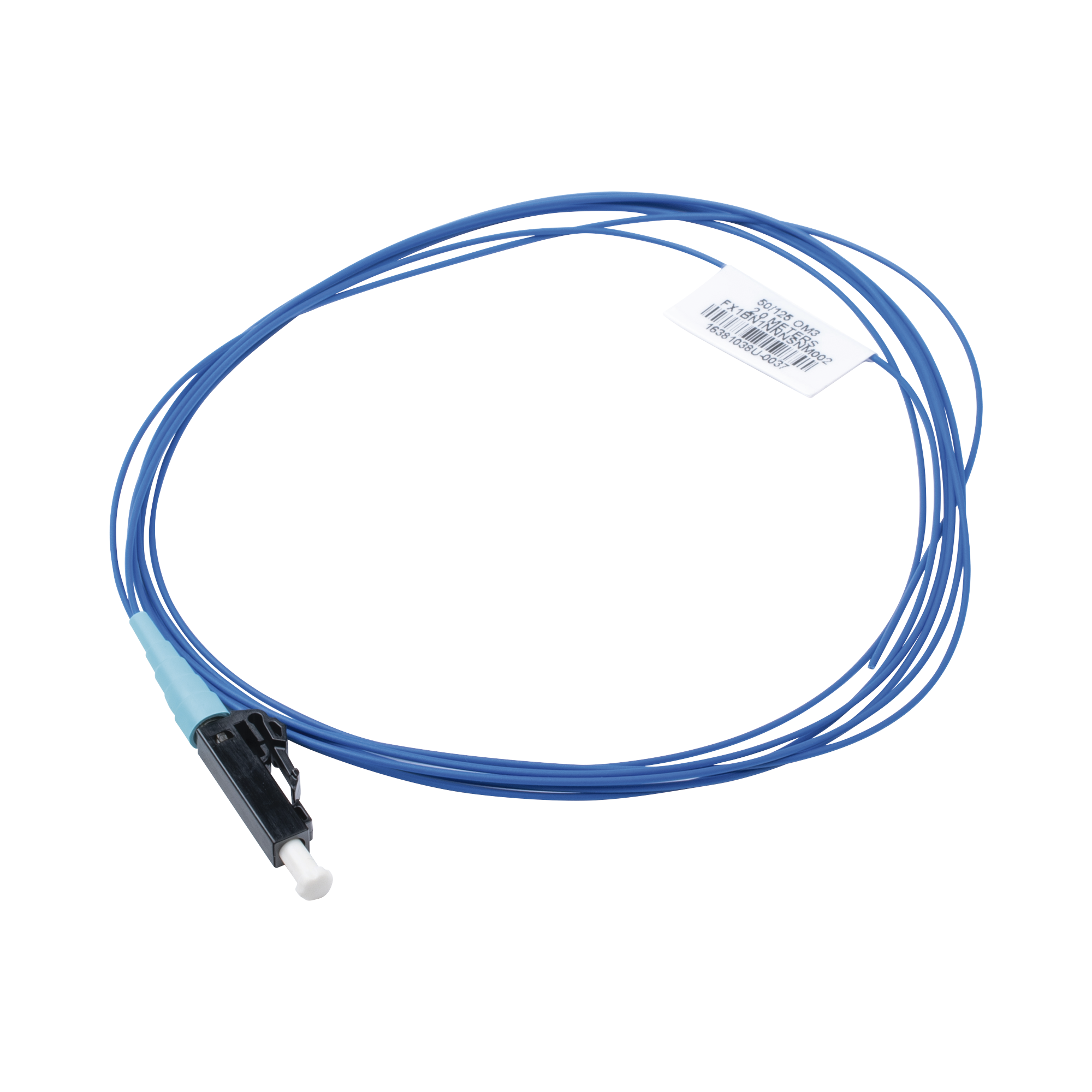 Pigtail de Fibra Óptica LC Simplex, Multimodo OM4 50/125, 900um, Color Aqua, 1 Metro