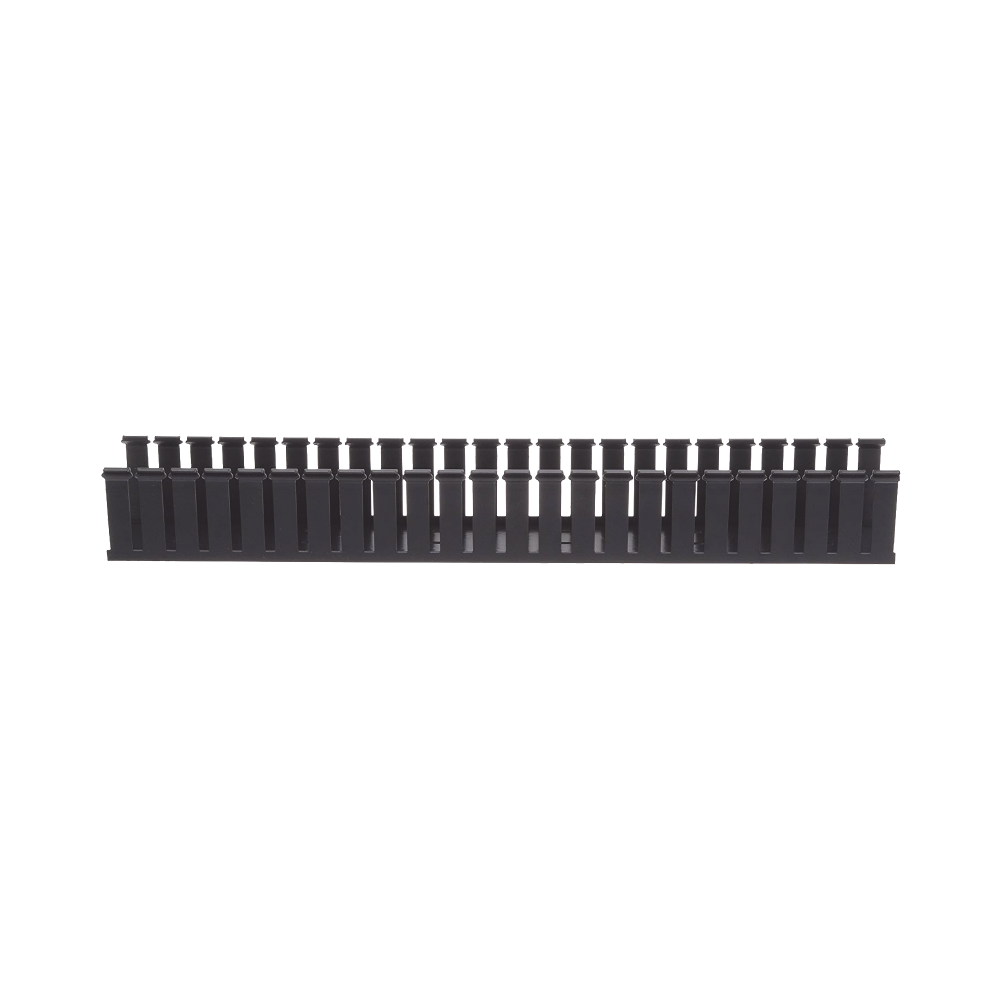 Canaleta Ranurada de PVC sin Tapa, Tipo G, 108 mm de Ancho, 104.1 mm de Alto y 1828.8 mm de Largo, Color Negro