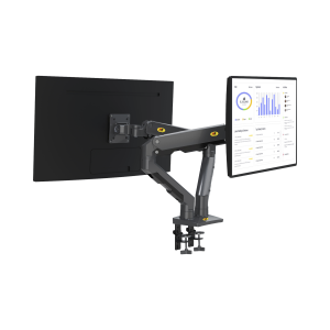 Montaje de Escritorio articulado para 2 monitores de 27-34" /  Soporta hasta 16 kg  por brazo/ Vesa 75 x 75 / 100 x 100 / Acero / Giro: 360¬∞