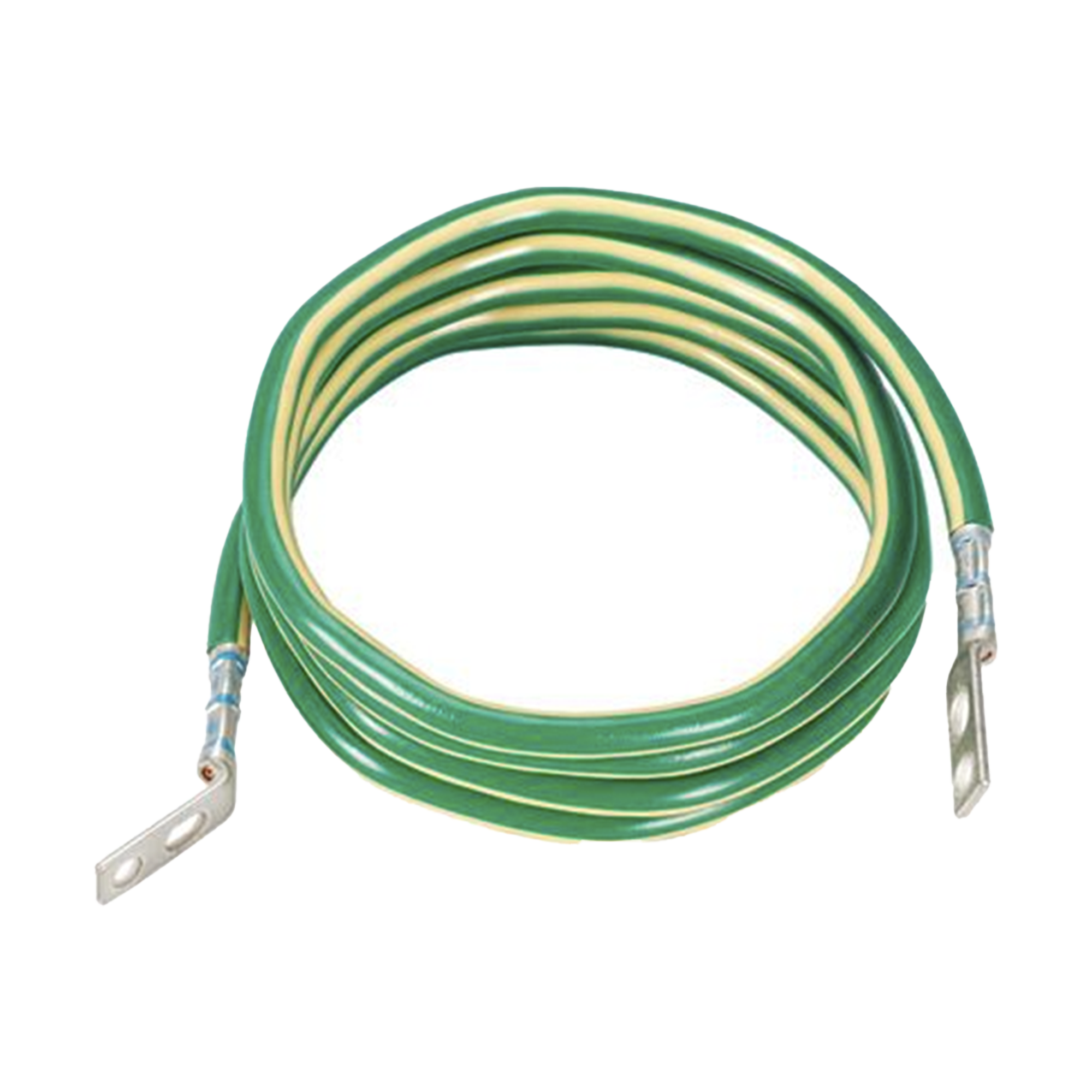 Jumper para Aterrizar Equipos, 6 AWG, con Terminal Doblada a 45 Grados, Para Conexión a Tierra y Terminal Recta Para Equipos, 3.6 m de Largo
