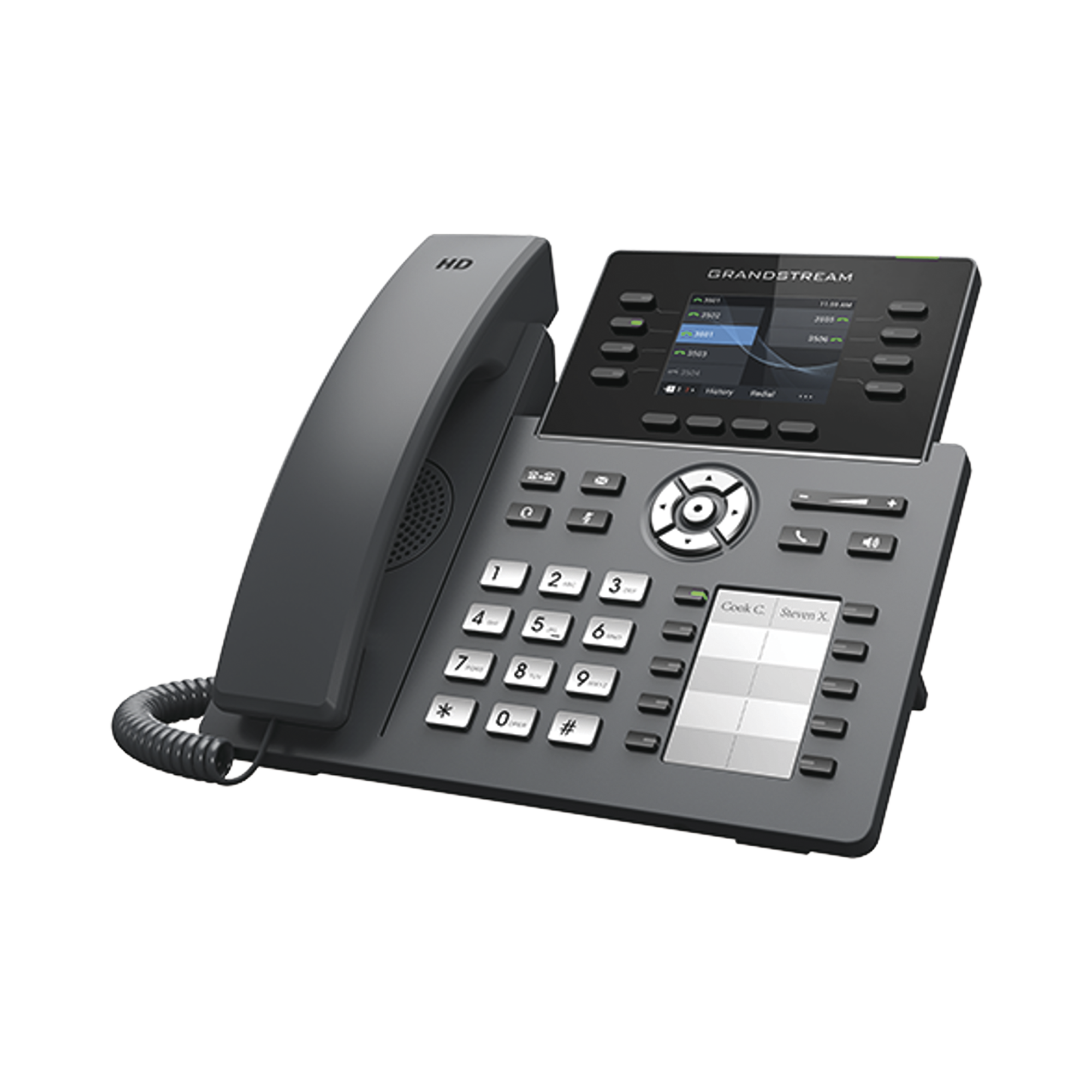 Teléfono IP Wi-Fi, Grado Operador, 8 líneas SIP con 4 cuentas, pantalla a color 2.8", puertos Gigabit, Bluetooth, PoE, codec Opus, IPV4/IPV6 con gestión en la nube GDMS
