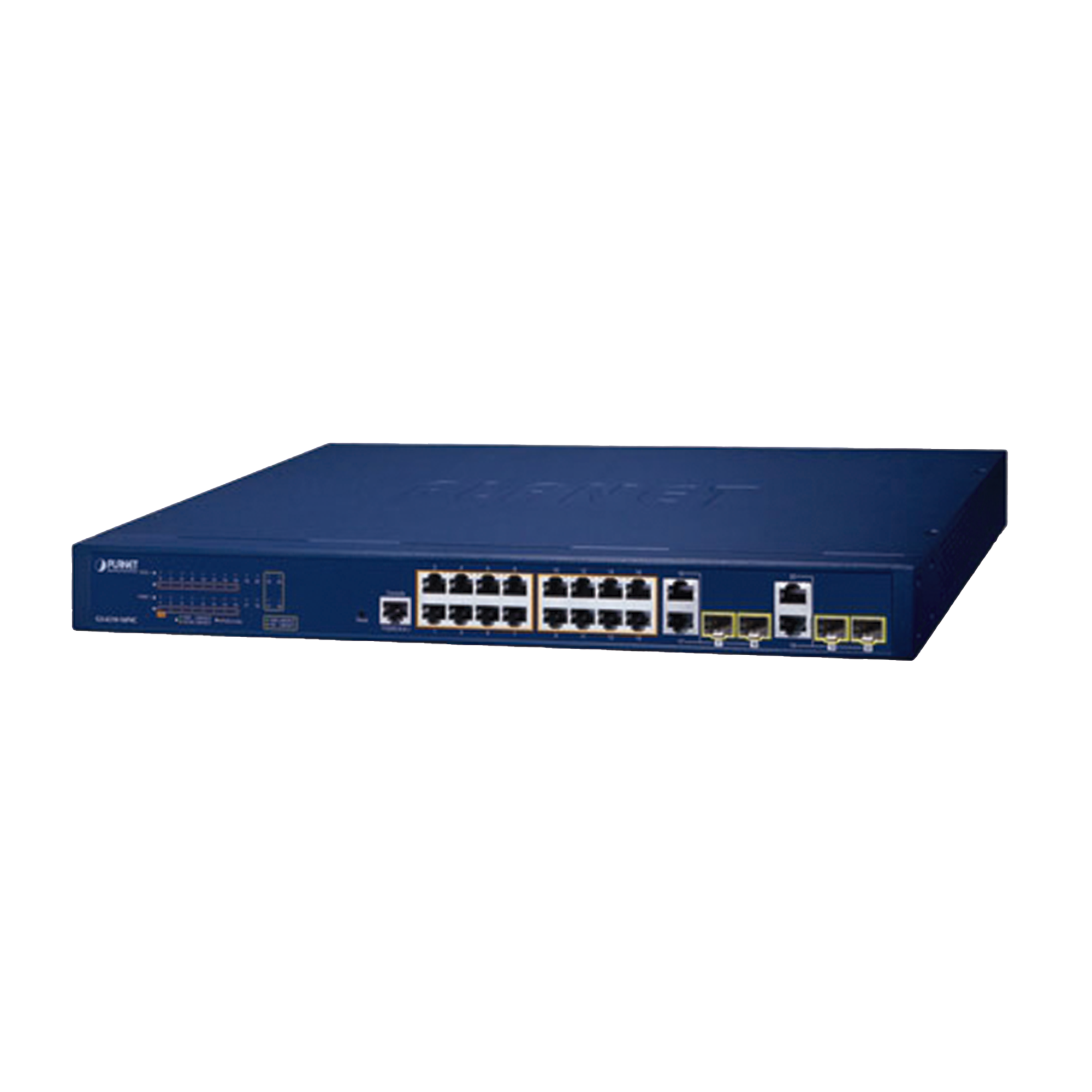 Switch Administrable PoE  Capa 2 de 16 Puertos 10/100/1000 Mbps 802.3af/at, 4 Puertos SFP Gigabit, Hasta 240 W