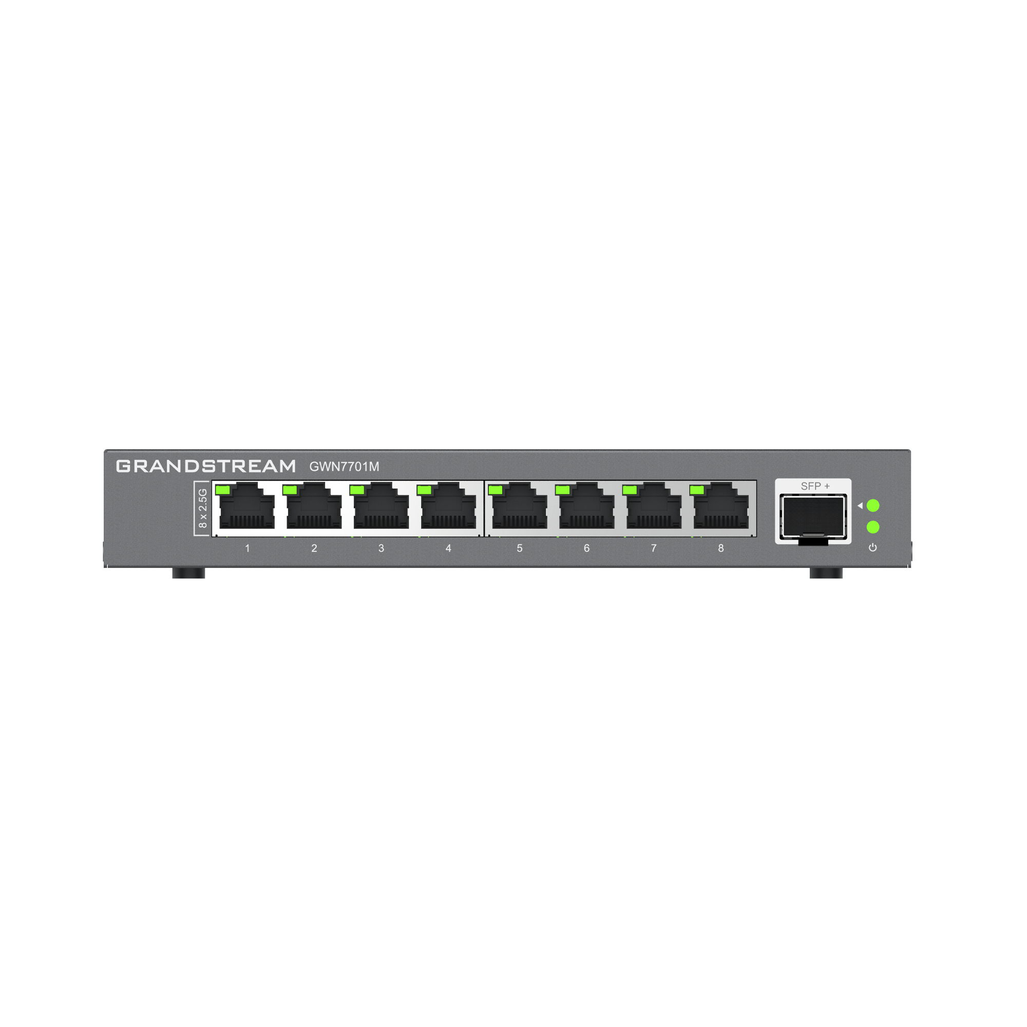 Switches de red Multi-Gigabit de 2.5G No Administrable / 8 Puertos RJ45 de 100/1000/2500Mbps / 1 puerto de fibra SFP+