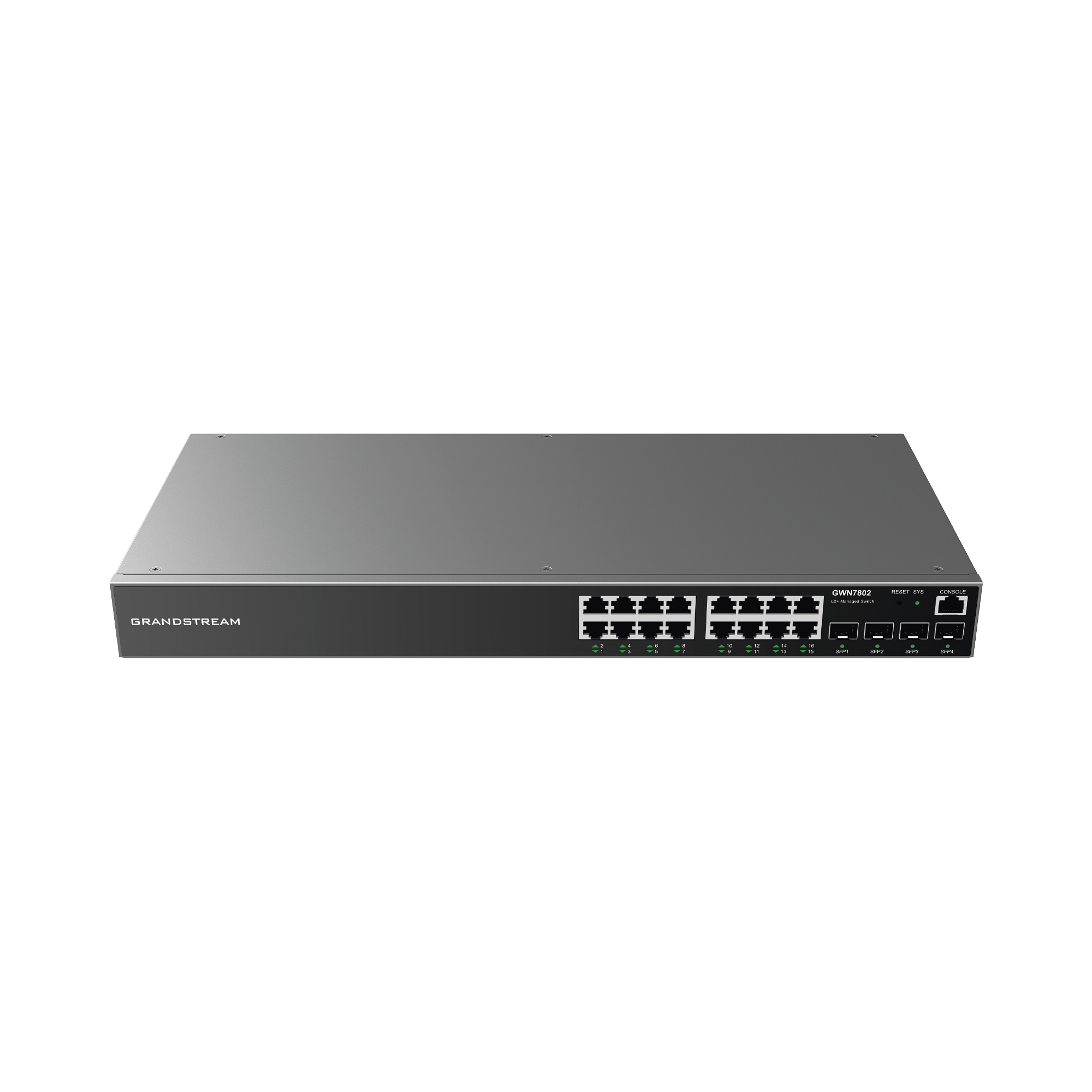 Switch Gigabit Administrable / 16 puertos 10/100/1000 Mbps + 4 Puertos SFP Uplink / Compatible con GWN Cloud.