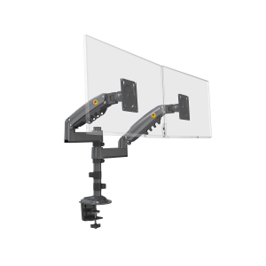 Montaje de Escritorio articulado para 2 monitores de 17 a 27" /  Soporta hasta 9kg por monitor / Vesa 75 x 75 / 100 x 100 / Acero / Rotación: 360¬∞