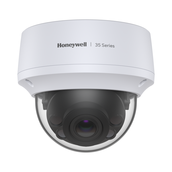 Domo IP 5 Megapixel / Lente Mot. 2.7 a 13.5 mm / 50 mts IR / Ultra Baja Iluminación /  NDAA / ONVIF /  IP67 / IK10 / H.265 / IA (Filtro de Humanos y Vehiculos) / Merodeo / Conteo de Personas / PoE / Audio y Alarmas I/O / Serie 35