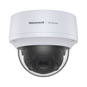 Domo IP 8 Megapíxel / Lente Mot. 2.7 a 13.5 mm / 50 mts IR /  Ultra Baja Iluminación / NDAA / ONVIF / IP67 / IK10 /  IA (Filtro de Humanos y Vehiculos) / Merodeo / Conteo de Personas / PoE / Audio y Alarmas I/O / Serie 35 / Honeywell Securit