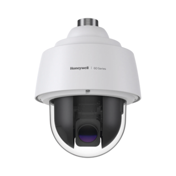 PTZ IP 2 Megapixel / 25X Zoom / 150 mts IR / Ultra Baja Iluminación / H.265 / IA (Filtro de Humanos y Vehiculos) / Merodeo / PoE+ / Exterior IP67 / IK10 / ONVIF / NDAA / Serie 35 / Honeywell Security