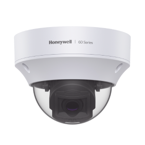 Domo IP 5 MP / Lente Mot. 7 a 22 mm / Exterior / 50 mts IR / H.265 / NDAA / ONVIF / IP67 / IK10 / Detección Sabotaje / Movimiento / Rostros / Intrusión / Merodeo / Objeto Abandonado / Alarmas y Audio I/O / PoE / Serie 60 / Honeywell Security