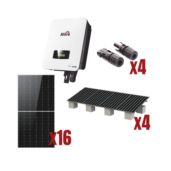 Kit Solar Interconexion  / 9kW  220Vca / Inversor AFORE / Montaje Incluido