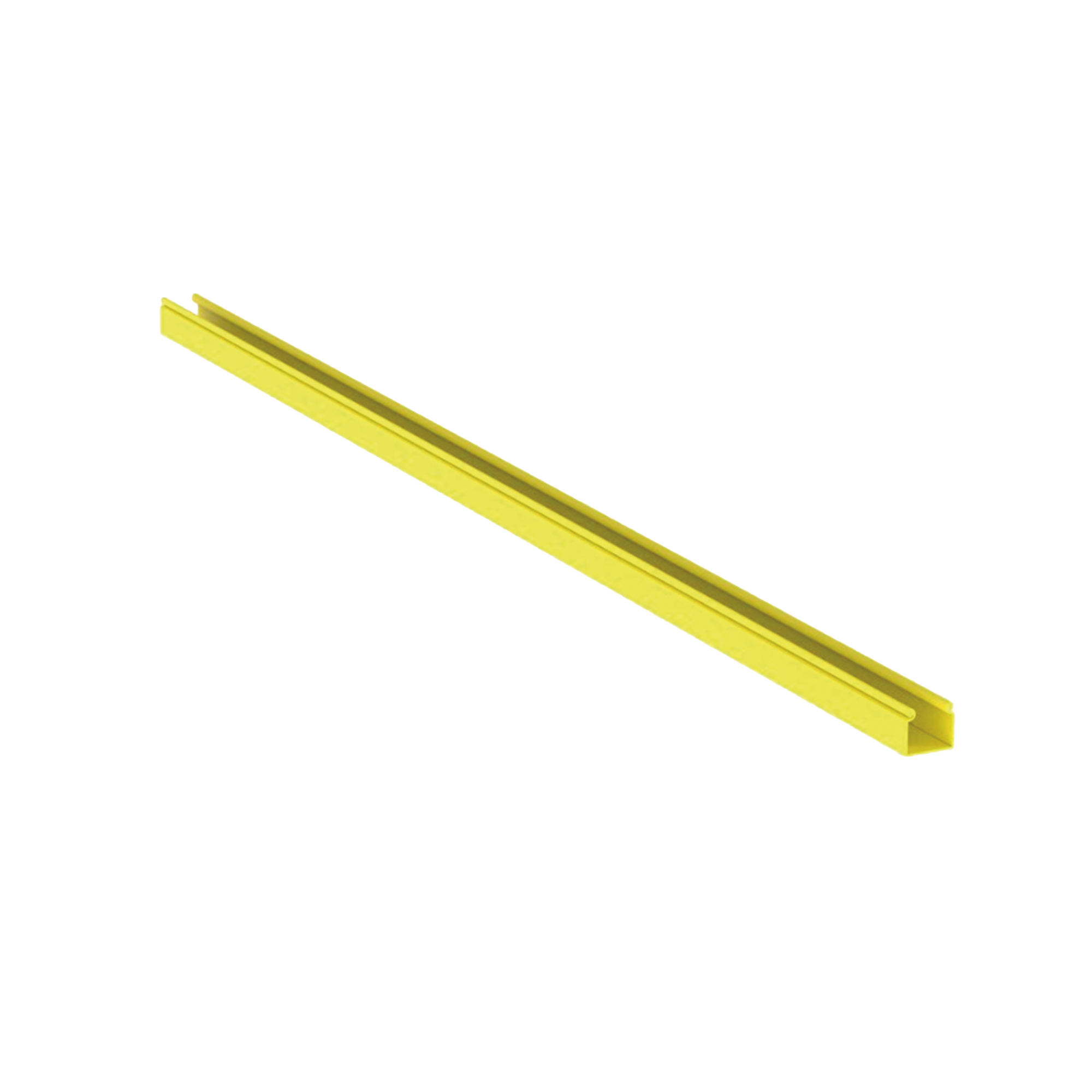 Canaleta FiberRunner™ 2X2 sin Tapa, de PVC Rígido, Color Amarillo, 1.8 m de Largo