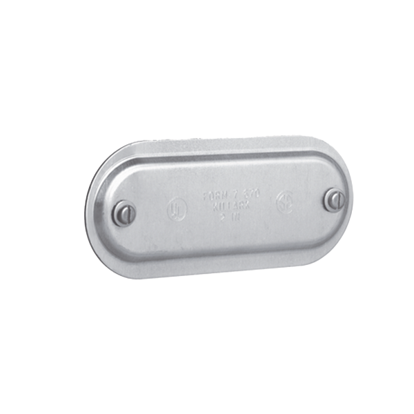 Tapa de Aluminio para Caja Condulet Ovalada de 3/4".