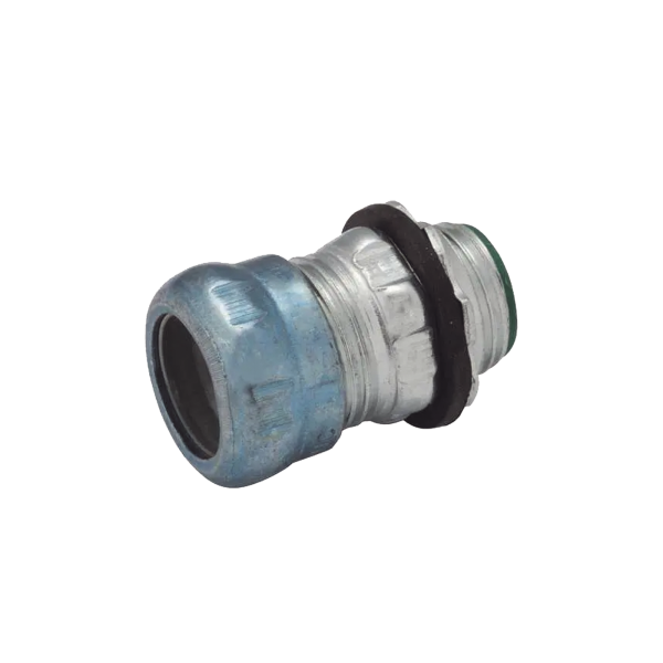 Conector de Compresión Impermeable aislado de Acero Galvanizado para Pared Delgada de 3/4" .
