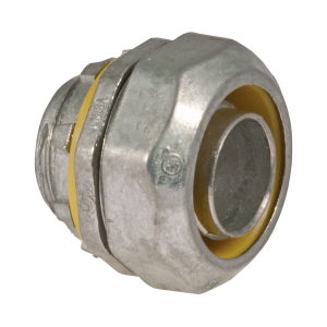 Conector recto metálico para tubería liquidtight de 1/2" (13 mm).