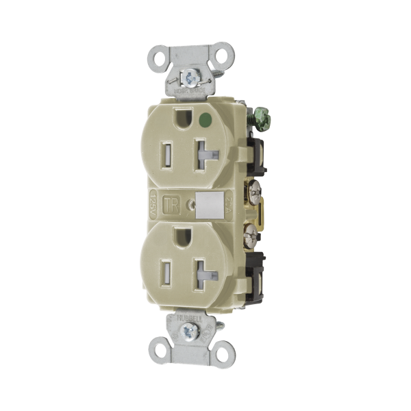 Contacto Duplex  de 20 A 250 V CA/ Nema 6-20R / Grado Hospitalario / Color Marfil.