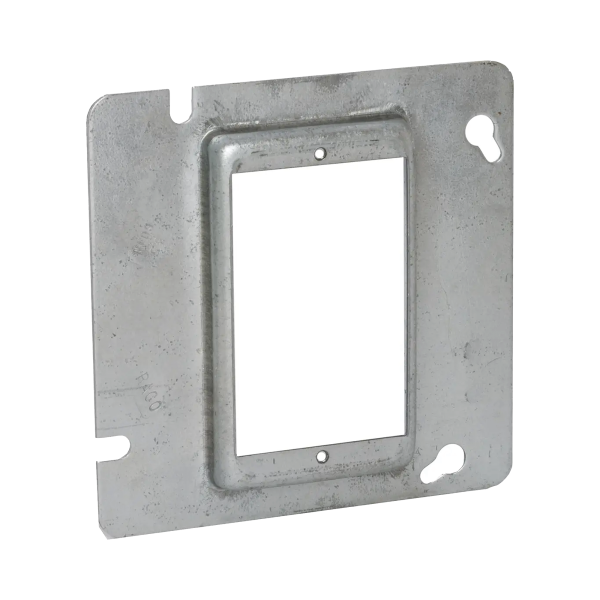 Sobretapa Cuadrada Galvanizada  de 4 11-16", realce de 1/2".