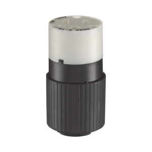 Conector de 15 A 125 V CA/ 2 Polos 3 Hilos/ Grado Industrial/ Color  Blanco y Negro/ NEMA 5-15R.