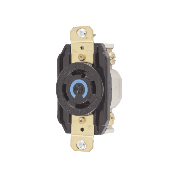Receptáculo con Bloqueo de Media Vuelta Industrial 30 A 250 V CA / 3 Polos 4 Hilos / Nema L15-30R.