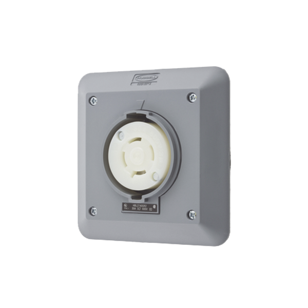 Receptáculo con Bloqueo de Media Vuelta Industrial 30 A 600 V CA / 3 Polos 4 Hilos / Nema L17-30R.