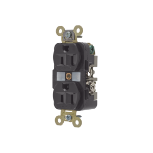 Contacto Dúplex 15 A 125 V / 2 Polos 3 Hilos/ Color Negro / Nema 5-15R / Grado Industrial.