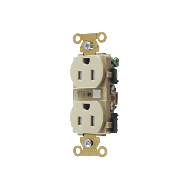 Contacto Duplex 15 A 125 V / A Prueba de Manipulaciones / Nema 5-15R / Color Marfil.