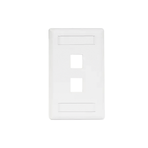 Placa Frontal para 2  Puertos Teléfono/Datos/Multimedia/ Color Blanco.