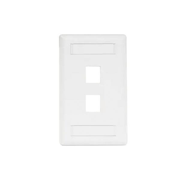 Placa Frontal para 2  Puertos Teléfono/Datos/Multimedia/ Color Blanco.